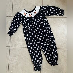 Boutique Smocked Snowman Romper